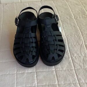 Kids Black Sandals